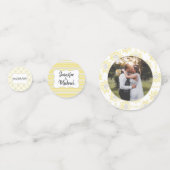 Bienengelb und graue Geometrie Konfetti (Vorderseiten)