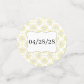 Bienengelb und graue Geometrie Konfetti (Klein Vorderseite)