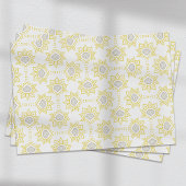 Bienengelb und graue Geometrie Seidenpapier