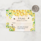 Bienengelbe Blüten Wabenreaktion UAWG Mitteilungskarte (Vorderseite/Rückseite Beispiel)