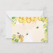 Bienengelbe Blüten Wabenreaktion UAWG Mitteilungskarte (Rückseite)