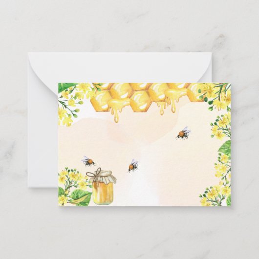 Bienengelbe Blüten Wabenreaktion UAWG Mitteilungskarte (Rückseite)