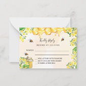 Bienengelbe Blüten Wabenreaktion UAWG Mitteilungskarte (Vorderseite)