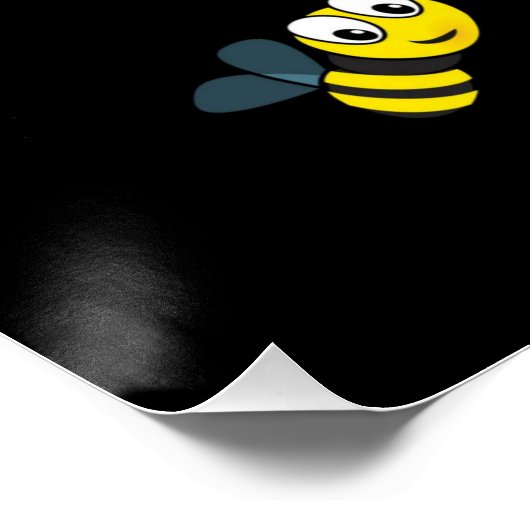 Bienengelbe Kinderposter Poster (Ecke)