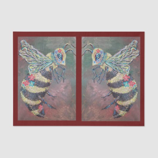 Bienengemälde Seidenpapier (Vorderseite)