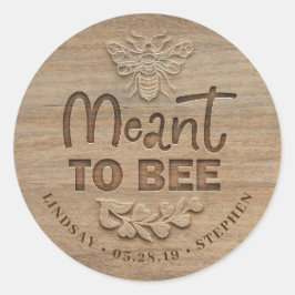 Bienengemeinde - Rustikale Hochzeit Runder Aufkleber