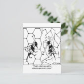 Bienengeometrie Postkarte (Stehend Vorderseite)