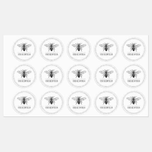 Bienengeschäft Etiketten (Blatt)