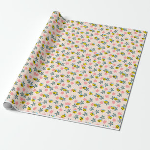 Bienengeschenkpapier Kindergeburtstag Packpapier