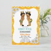 Bienengeschlecht enthüllt afrikanisches Party Feiertagskarte (Stehend Vorderseite)