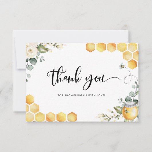 Bienengeschlecht enthüllt Dankeschön-Karte Karte (Vorderseite)