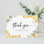 Bienengeschlecht enthüllt Dankeschön-Karte Karte (Stehend Vorderseite)