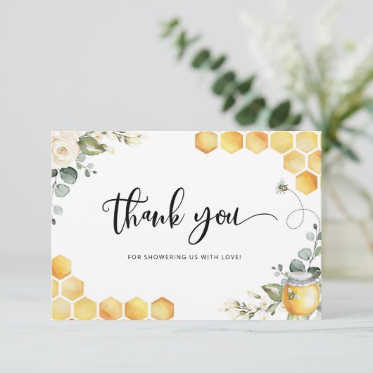 Bienengeschlecht enthüllt Dankeschön-Karte Karte (Stehend Vorderseite)