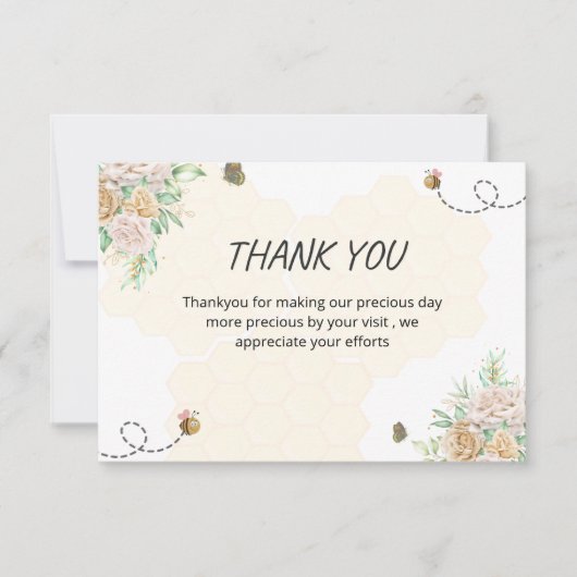 Bienengeschlecht enthüllt Dankeschön-Karte Karte (Vorderseite)