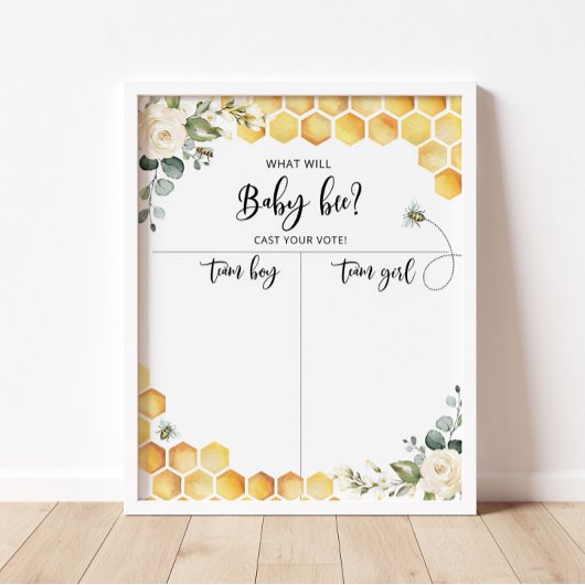 Bienengeschlecht enthüllt Kartografie von Jungen o Poster