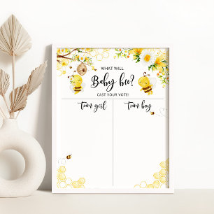 Bienengeschlecht enthüllt Kartografie von Jungen o Poster