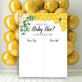 Bienengeschlecht enthüllt Kartografie von Jungen o Poster