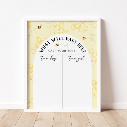 Bienengeschlecht enthüllt Kartografie von Jungen o Poster