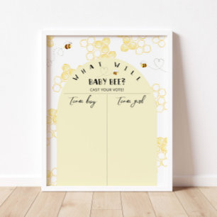 Bienengeschlecht enthüllt Kartografie von Jungen o Poster