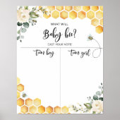 Bienengeschlecht enthüllt Kartografie von Jungen o Poster (Vorne)