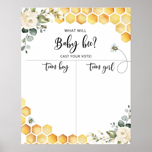 Bienengeschlecht enthüllt Kartografie von Jungen o Poster (Vorne)