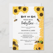 Bienengeschlecht enthüllt, was Biene als Baby beko Einladung (Vorderseite)