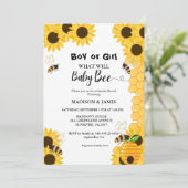 Bienengeschlecht enthüllt, was Biene als Baby beko Einladung (Stehend Vorderseite)