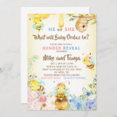 Bienengeschlecht lädt zu Hummeln ein. Einladung (Vorne/Hinten)