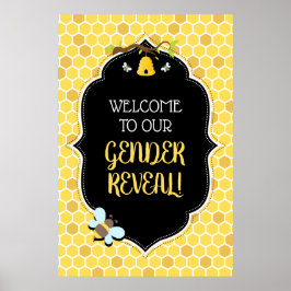 Bienengeschlecht: Reveal Baby Shower Begrüßungszei Poster