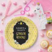 Bienengeschlecht zeigt Baby-Dusche Pappteller (Party)