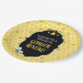 Bienengeschlecht zeigt Baby-Dusche Pappteller (Schrägansicht)