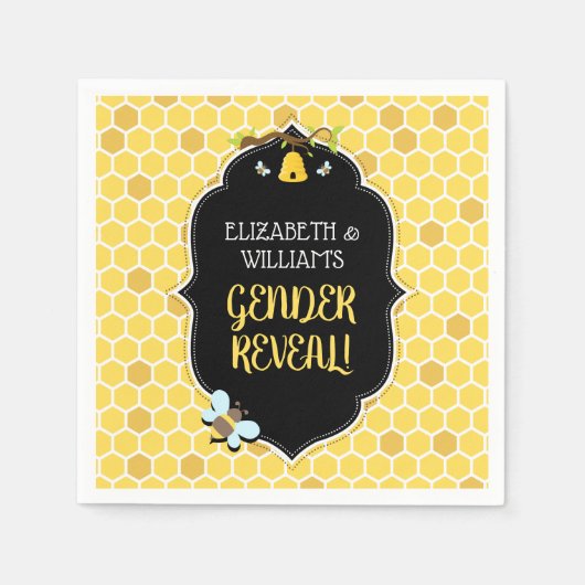 Bienengeschlecht zeigt Baby-Dusche Serviette (Vorderseite)