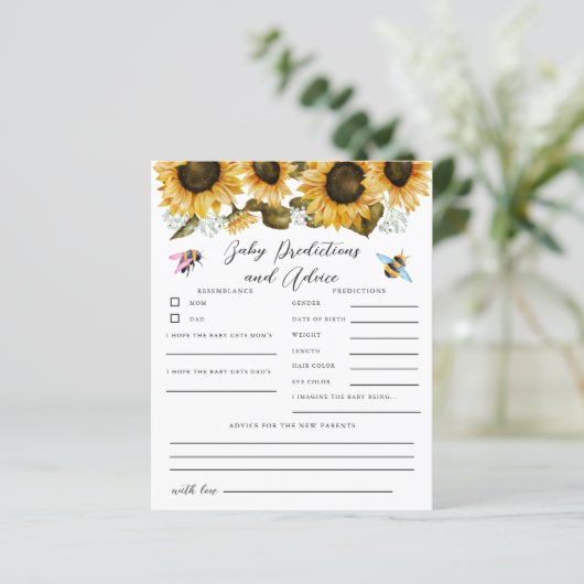 Bienengeschlecht zeigt Baby Predictions Game (Stehend Vorderseite)