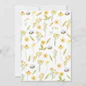 Bienengeschlechtsoffen Wildblume Baby Bee Einladun Einladung (Rückseite)