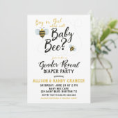 Bienengeschlechtsspezifische Party Einladung zeigt (Stehend Vorderseite)