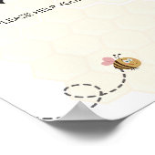 Bienengetränke in Aquarellfarben helfen Ihnen, sic Poster (Ecke)