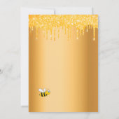 Bienengold-Tropfen Brautparty Einladung (Rückseite)