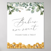 Bienengrün Babydusche Babies sind süße Schilder (Vorne)