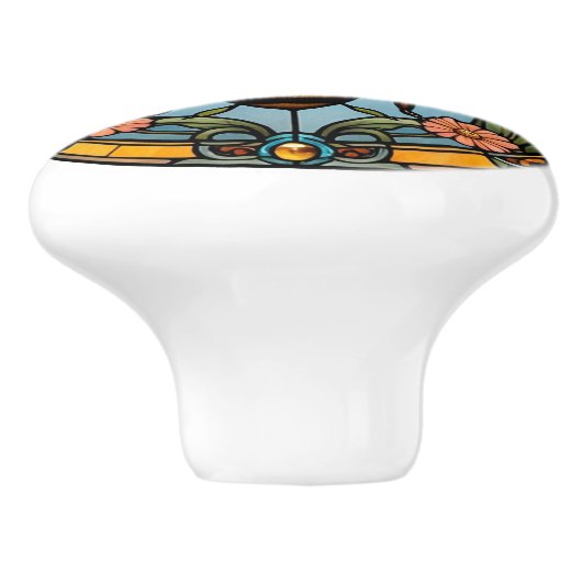 Bienenhafte Glass Honeybee Keramikknauf (Seitenansicht)