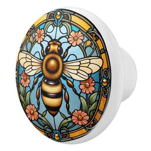 Bienenhafte Glass Honeybee Keramikknauf (Rechts)