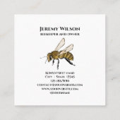 Bienenhalter Apiarist Beer Honigbienen Honeycomb S Quadratische Visitenkarte (Rückseite)