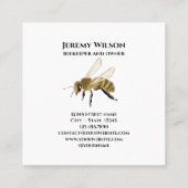 Bienenhalter Apiarist Beer Honigbienen Honeycomb S Quadratische Visitenkarte (Rückseite)