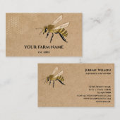 Bienenhalter Apiarist Beer Honigbienen Honeycomb S Visitenkarte (Vorne/Hinten)