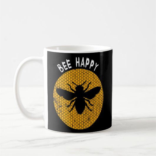 Bienenhalter — Happy Honeycomb Bienenzucht Kaffeetasse (Links)