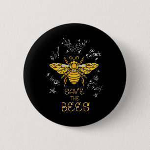 Bienenhalter im Bienenstock-Shirt Graffiti Button