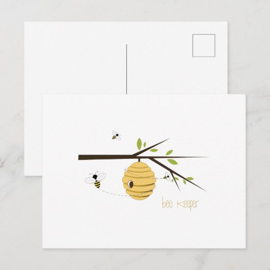 Bienenhalter Postkarte (Vorne/Hinten)
