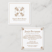 Bienenhalter Rustikale Honigwabenfarm Quadratische Visitenkarte (Vorne/Hinten)