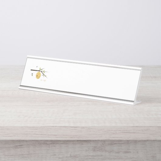 Bienenhalter Schreibtischnamensplakette (Vorderseite )