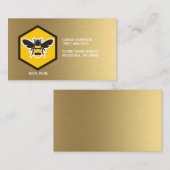 Bienenhalter und Honeycomb White Gold Visitenkarte (Vorne/Hinten)