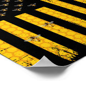Bienenhalter - US-Flagge Poster (Ecke)